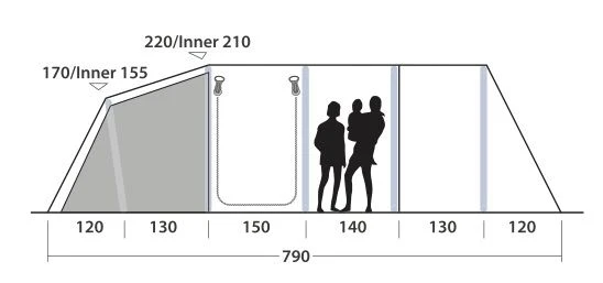 Outwell Wood Lake 7ATC Air Tent - Image 5