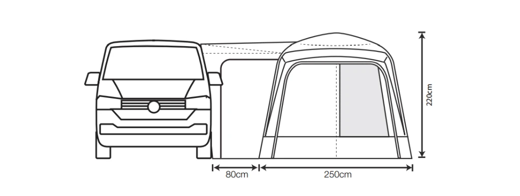 Outdoor Revolution Cayman Midi Air Mid Drive Away Awning - Image 4