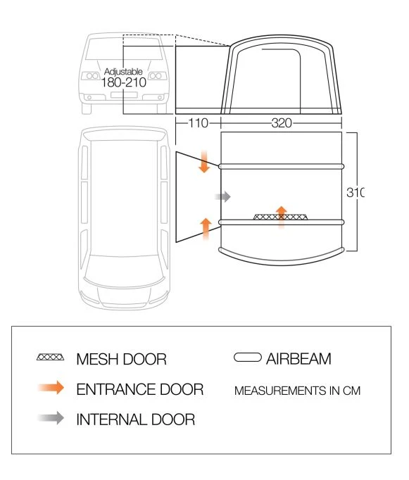 Vango Cove II Low Air Drive Away Awning - Image 13