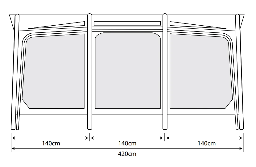 Outdoor Revolution Eclipse Pro 420 Caravan Awning - Image 2