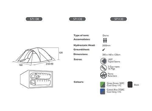 Summit 2 Person Double Skin Dome Tent - Image 2
