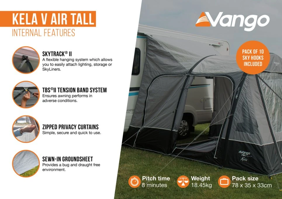 Vango Kela V Tall AirAway Drive Away Awning - Image 10