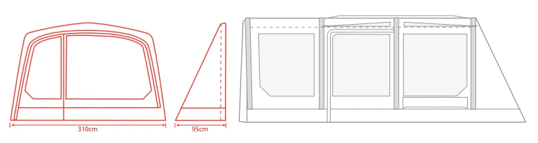 Outdoor Revolution Movelite T4E PC Zip On Porch Door - Image 3