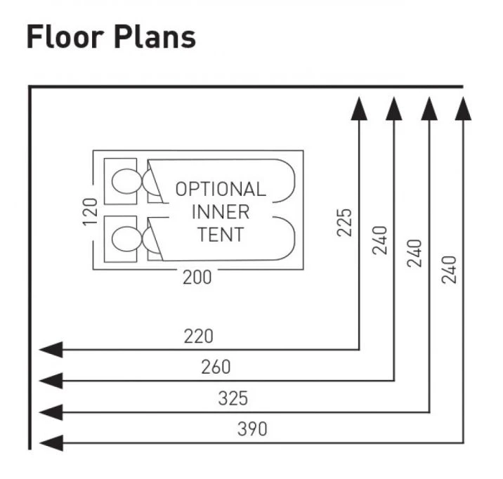 Sunncamp Swift Deluxe 220 SC Caravan Awning - Image 2